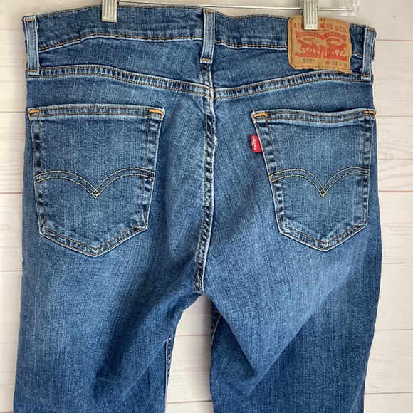 Levi’s 559 Red Tab Size 36X32 Medium Wash Straight Leg Jeans - Picture 6 of 10
